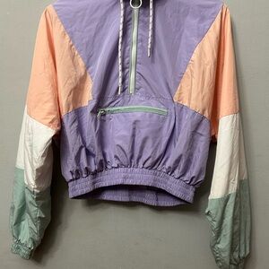 Forever 21 Pastel Colorblock Bomber Jacket